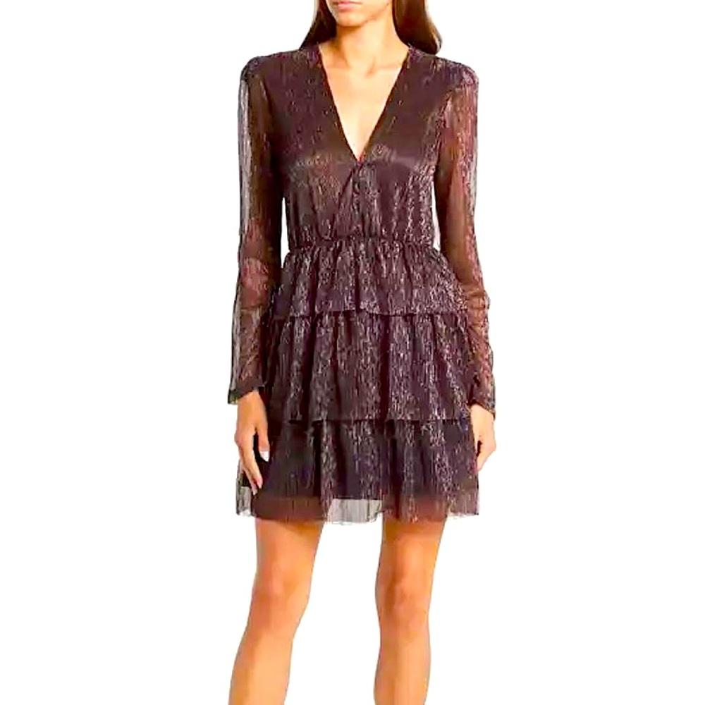 Metallic mini cocktail dress